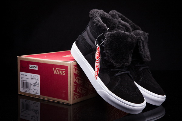 Vans High Top Shoes Lined with fur--004